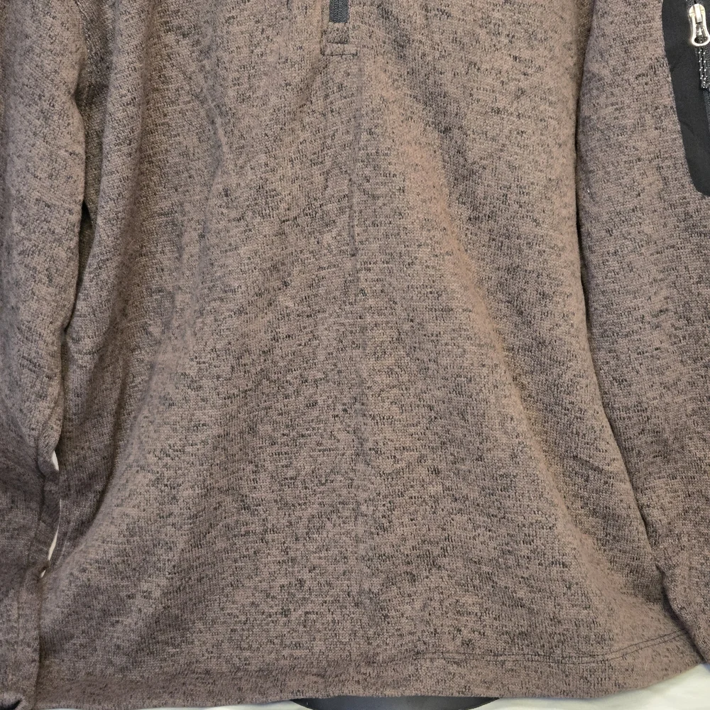 AVALANCHE Pullover Jacket Mens‎ 2XL Quarter Zip Thermal Brown Knit Fleece
